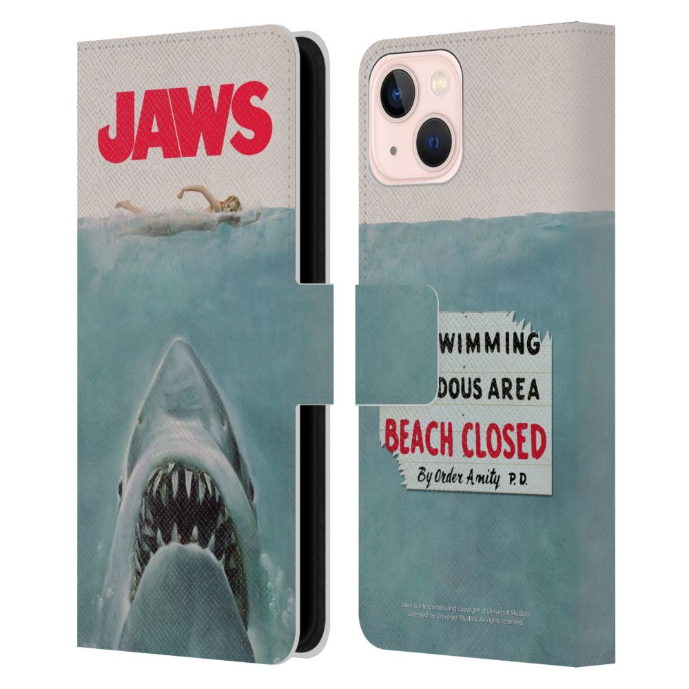 JAWS ジョーズ (公開 50周年 ) - Poster レザー手帳型 / Apple iPhoneケース - PGS